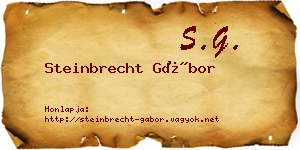 Steinbrecht Gábor névjegykártya