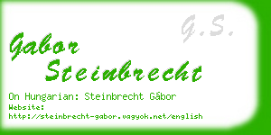 gabor steinbrecht business card